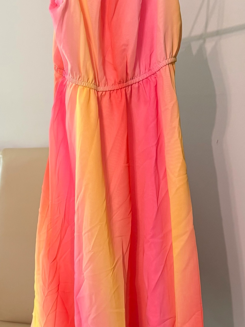 H&M Pink and Yellow Ombre Long Sundress for Girls Size 8/9